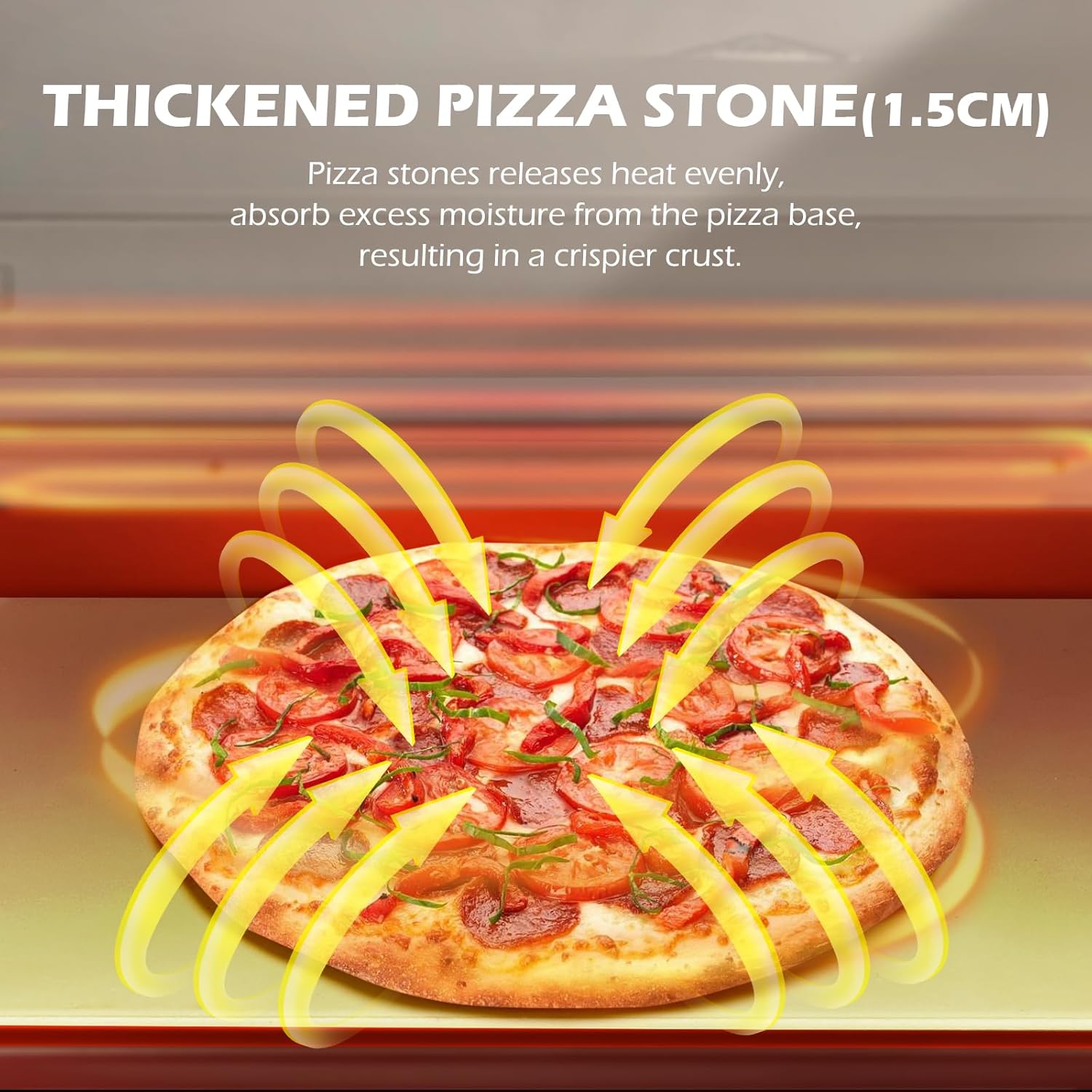 Dyna-Living Electric Pizza Oven Countertop Commercial Pizza Oven Indoor Pizza Oven 1900W Stainless Steel Commercial Pizza Maker with 12 Inch Pizza Pan and Pizza Stone for Restaurant Home Food Truck