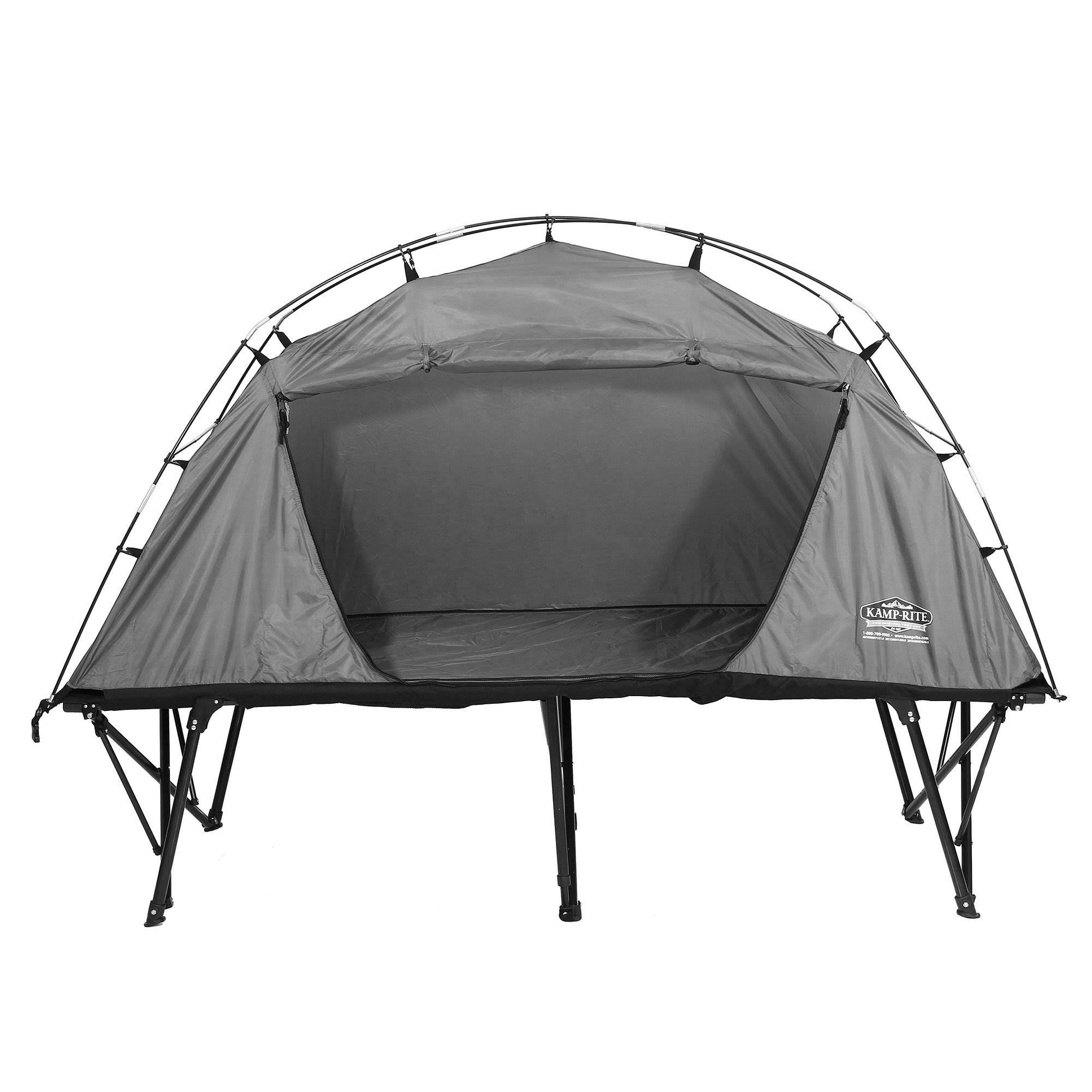 Kamp Rite CtC XL Compact Light Collapsible Backpacking Camping Tent Cot Gray