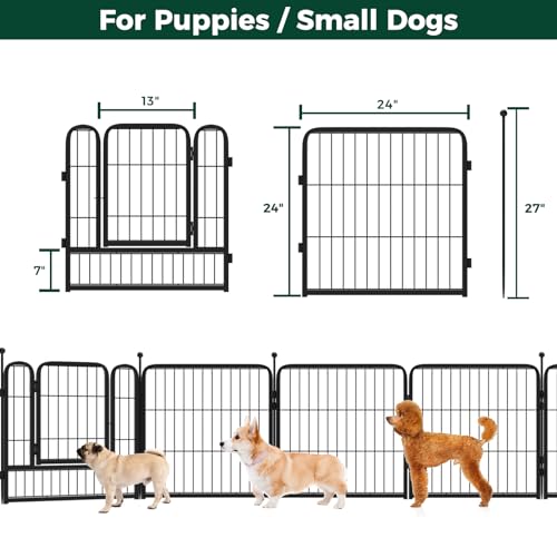 FXW Instant Dog Playpen, Portable Pet Fence for Outdoor, RV Trips, and Camping, 40inch, 16 Panels for Medium and Large Dogs│Patented