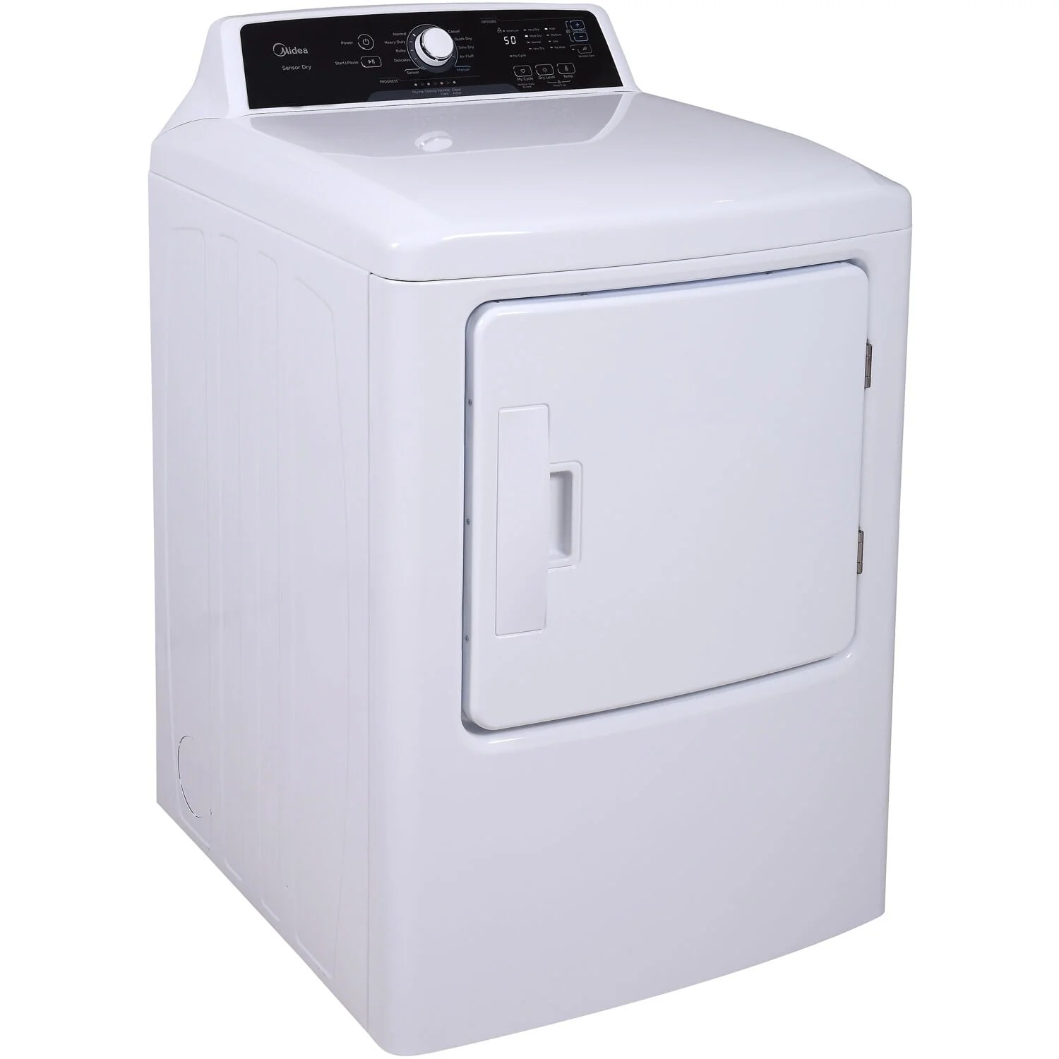 Midea 6.7-Cu. Ft. Impeller Top Load Electric Dryer in White