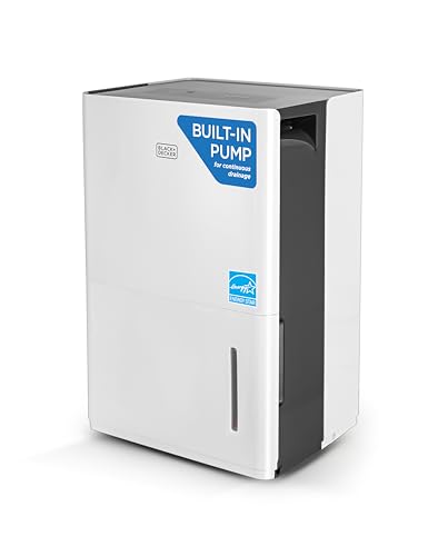BLACK+DECKER 4500 Sq. Ft. Dehumidifier for Extra Large Spaces and Basements, Energy Star Certified, BDT50WTB,White