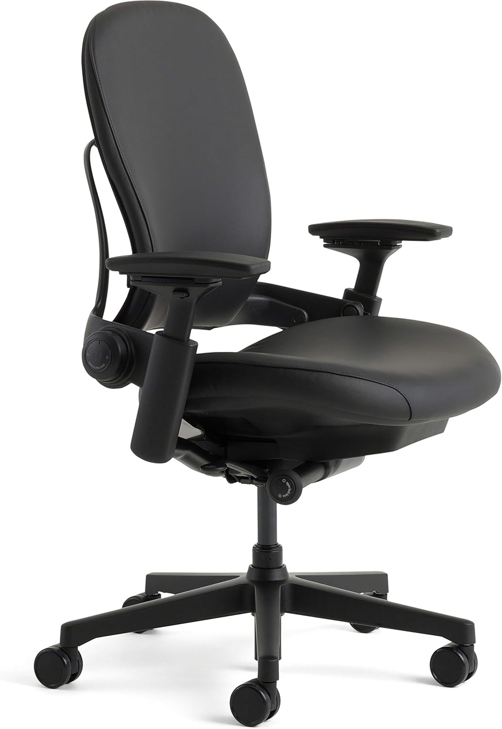 Steelcase Leap 46216179S Office Desk Chair, Black Leather
