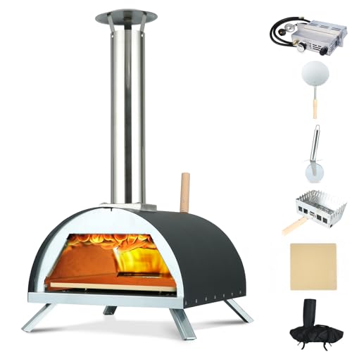 Hello. Dr 13" wood and gas pizza oven outdoor propane-propane pizza oven outdoor-Outdoor pizza oven gas-propane pizza oven outdoor with Pizza Cutter& Carry Bag,pizza stone, pizza peel.