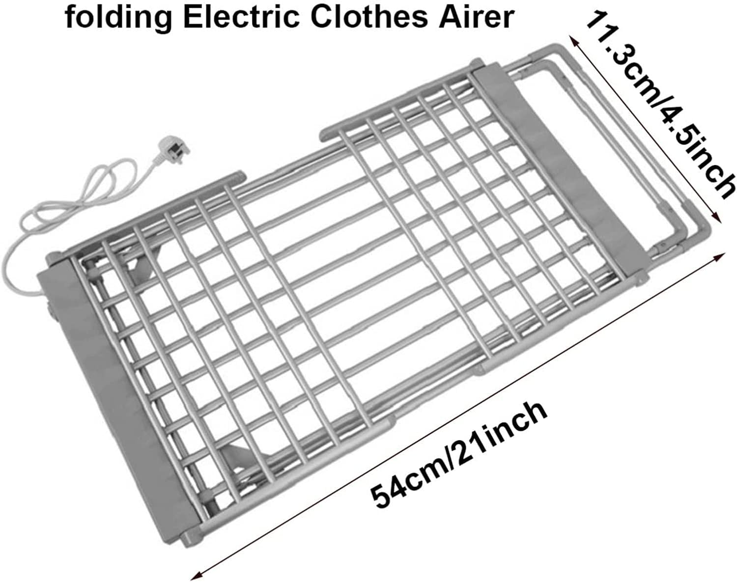 Portable Heated Clothes Drying Rack, Electric Heated Clothes Airer Dryer Rack with 18 Heated Bars, Folding Airer Wet Laundry Drying Horse Rack, 230W Energy-Efficient Clothes Dryer