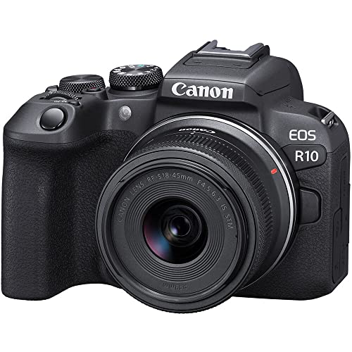 Canon EOS R10 Mirrorless Camera with RF-S 18-45mm Lens Bundle with 64GB Extreme PRO UHS-I SDXC Memory Card + Canon 200ES EOS Shoulder Bag (3 Items)