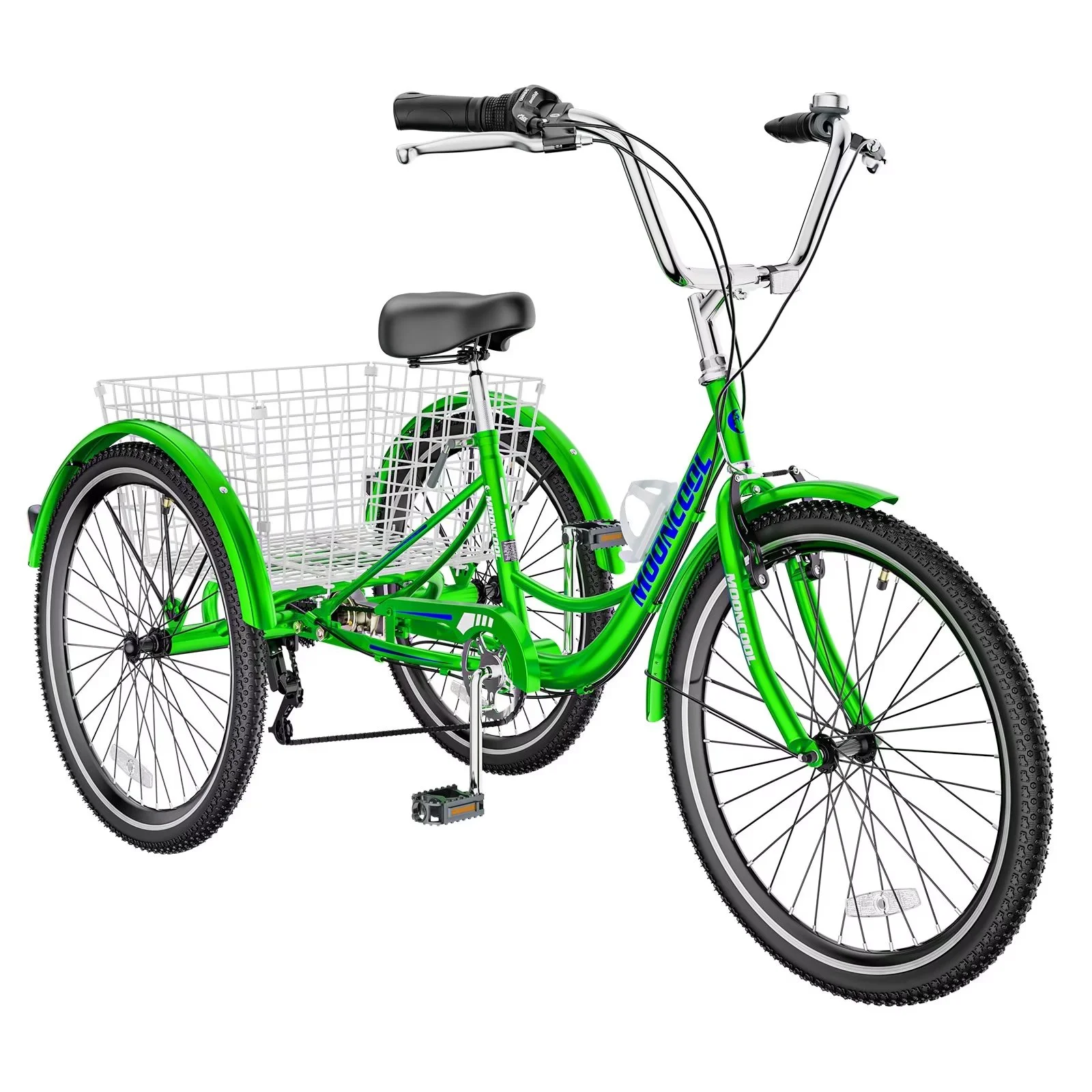 MOPHOTO Adult Tricycles 3 Wheel 7 Speed Trikes, 20/24/26 inch with Big Basket for Shopping, Picnics Exercise Men's Women's Senior's Trike