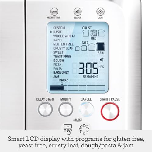 Breville Loaf Bread Maker- Bbm800Xl Stainless Steel bread making machine