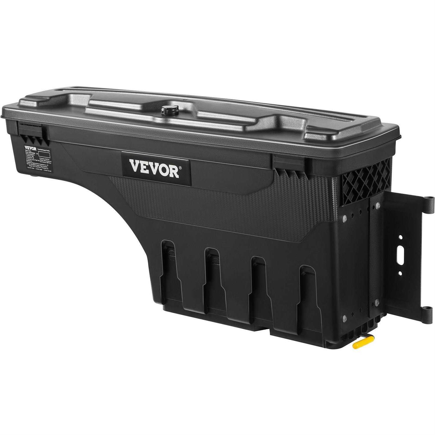 VEVOR Truck Bed Storage Box, Lockable Swing Case with Password Padlock, 6.6 Gal/25 L ABS Wheel Well Tool Box, Waterproof and Du - Shop Hardware Tools Online Store
