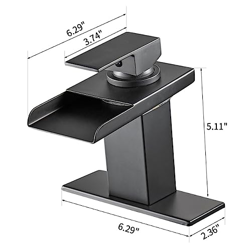 Brass LED Waterfall Bathroom Basin Faucet Hydroelectric Power Generation Color Change Hot Cold Crane Sink Mixer Tap