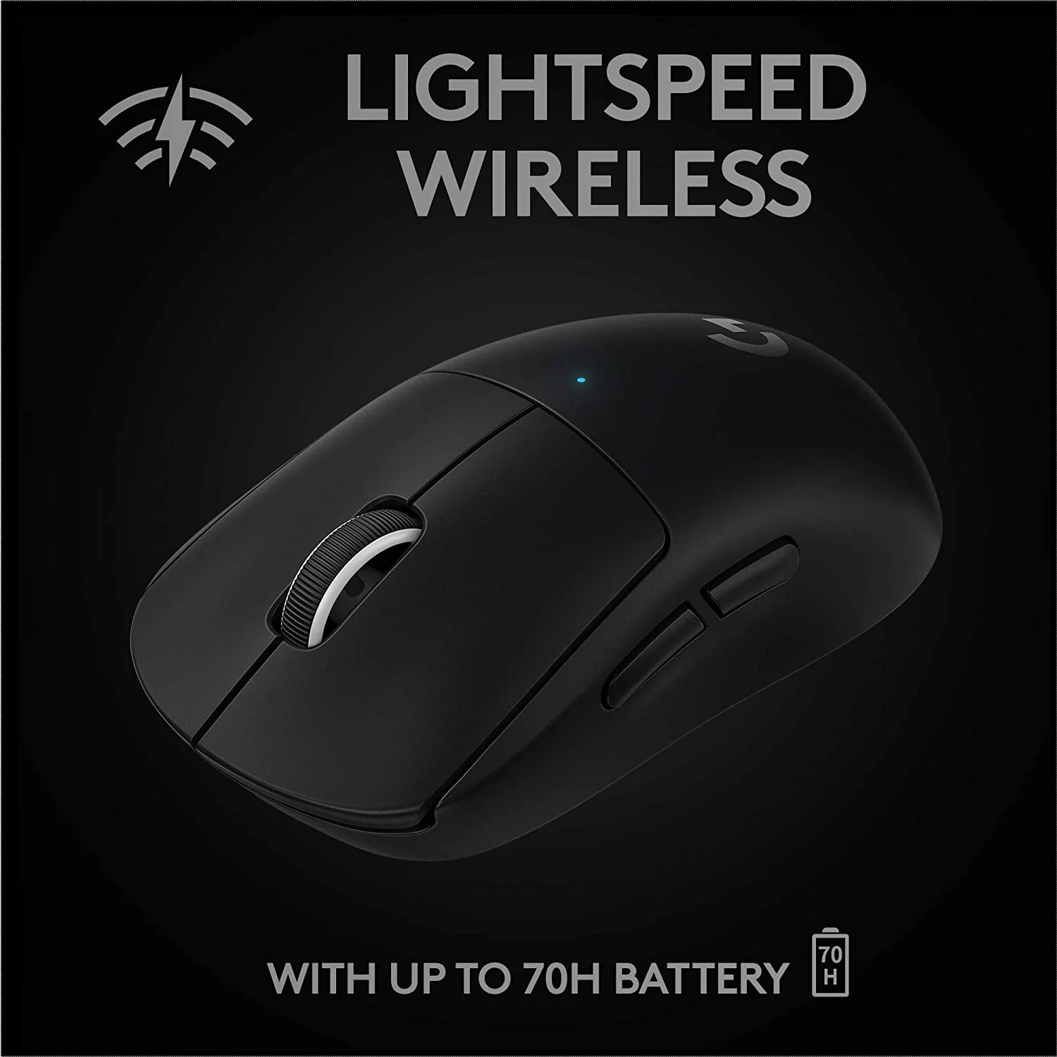 Logitech G PRO X SUPERLIGHT Wireless Gaming Mouse Ultra-Lightweight HERO 25K Sensor 25 600 DPI 5 Programmable Buttons Long Battery Life Compatible with PC / Mac - Black