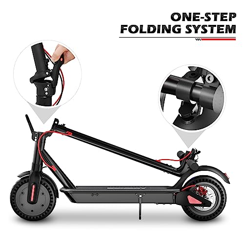MoNiBloom E-Scooter Electric Kick Scooter w/LED Display and Bluetooth APP, Portable Folding Commuting Scooter for Adults & Teens