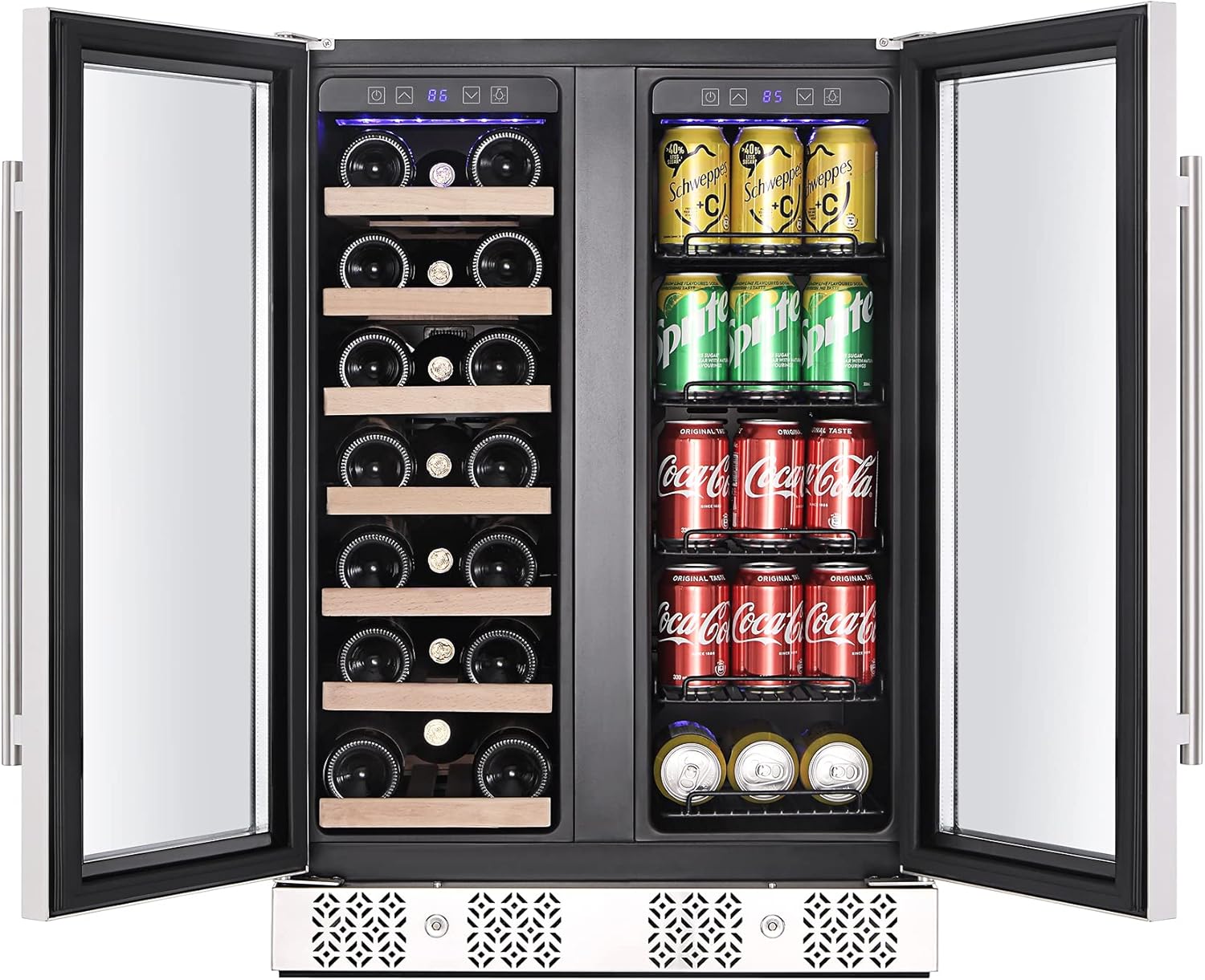 Empava Wine and Beverage Refrigerator, Silver