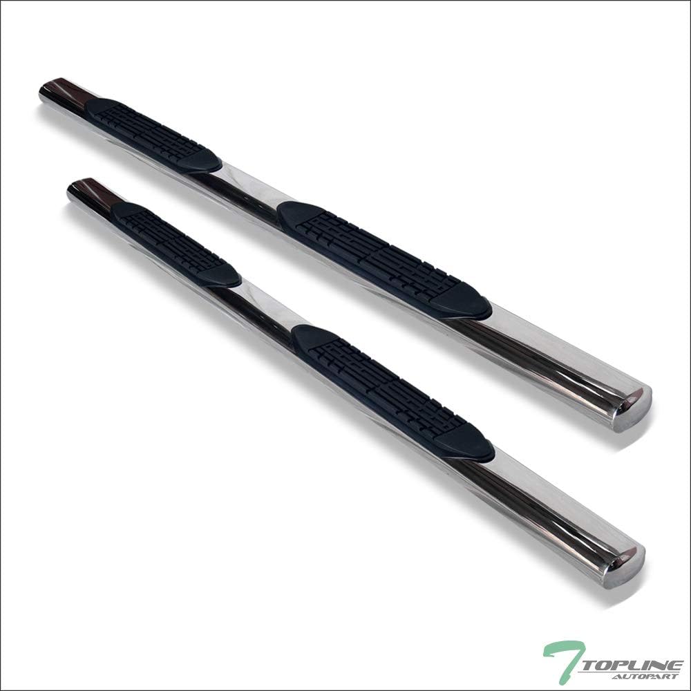 TLAPS 4" Oval Polished Stainless Steel Side Step Nerf Bars Rail Running Boards For 01-03 Ford F150 SuperCrew (Crew) Cab