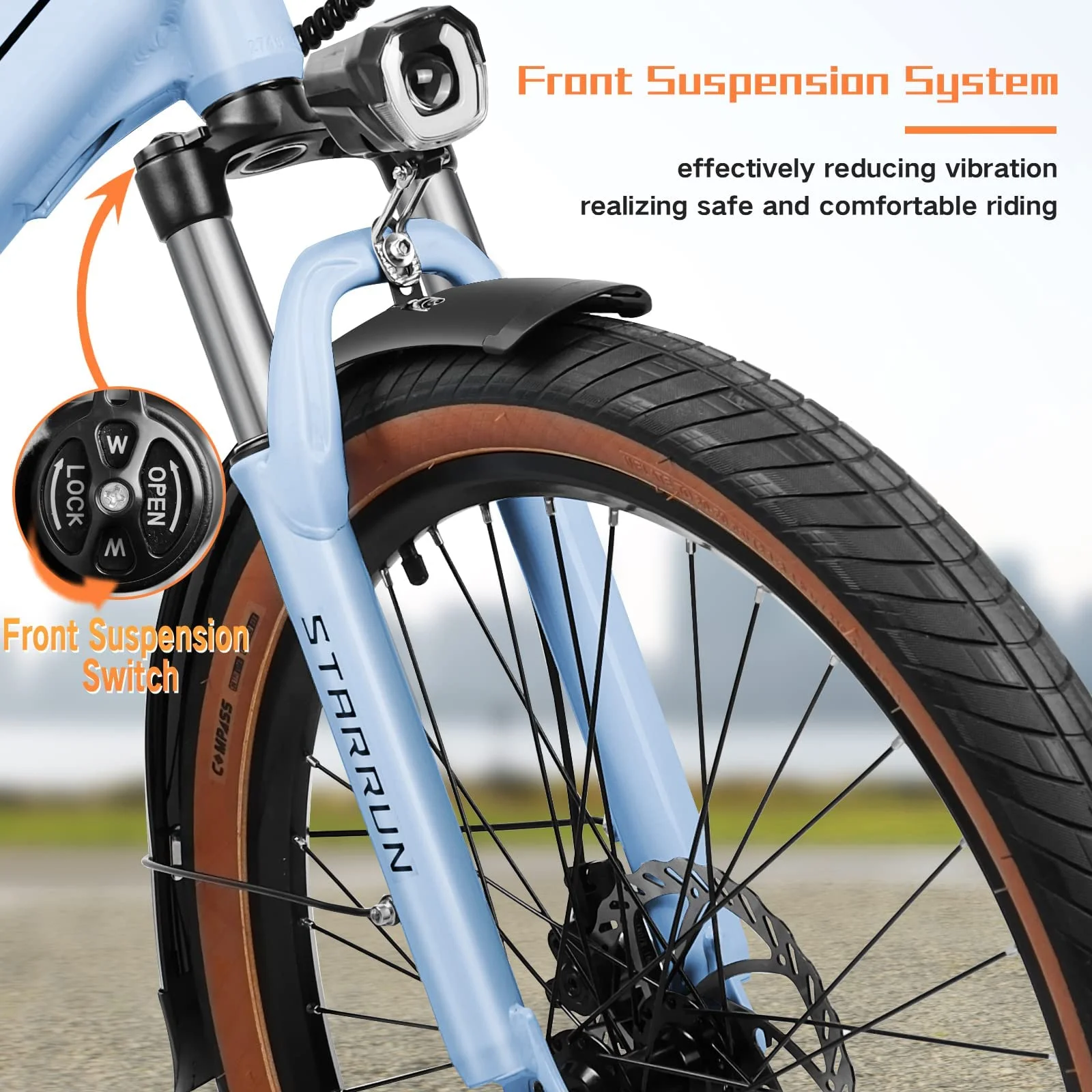 Electric Bikes for Adults,500W E Bike, 48V 12Ah 7 Speed 26''X2.4 Tire Electric Bicycles for Adult