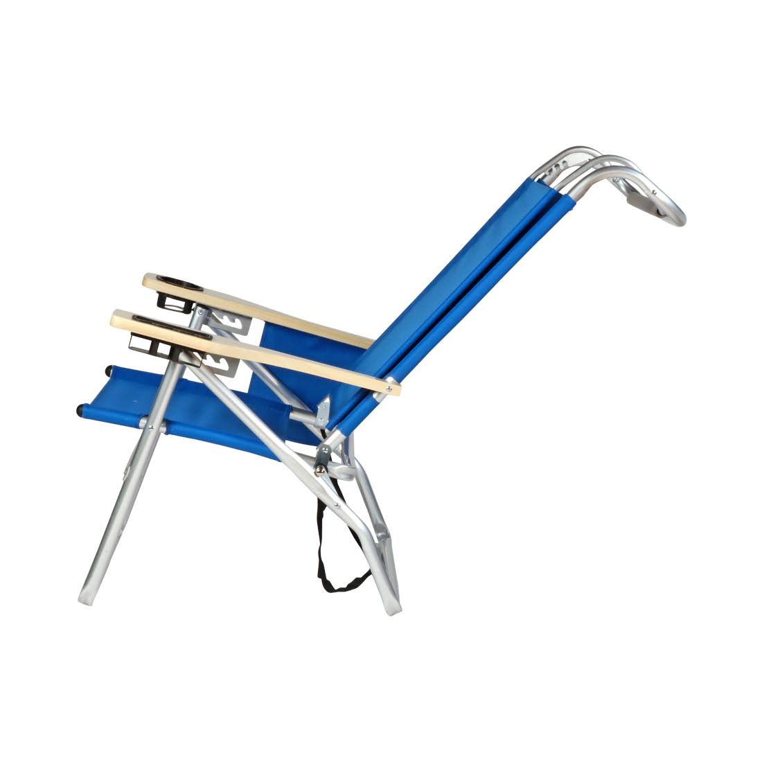 Deluxe 4 Reclining Positions Lightweight High Aluminum Beach Chair with Canopy Shade, Drink Holder, Storage Pouch 920