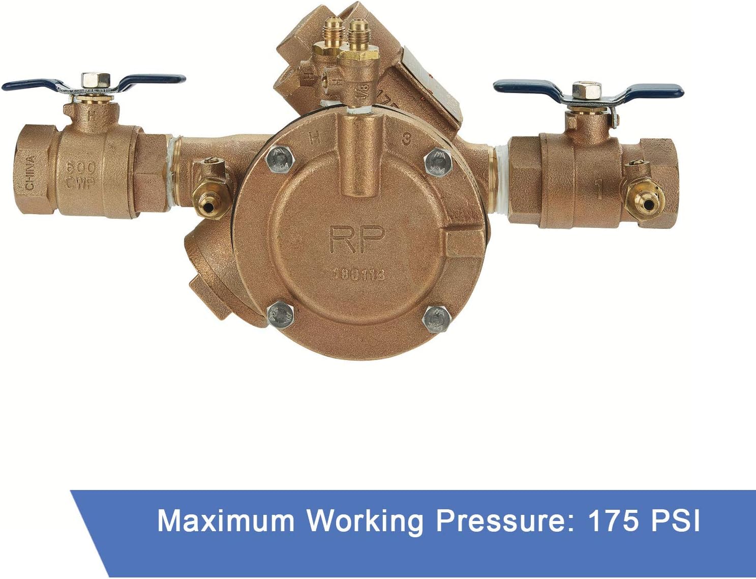 Febco 825EBV 825Y Quarter Turn Reduced Pressure Zone Assembly, 1"