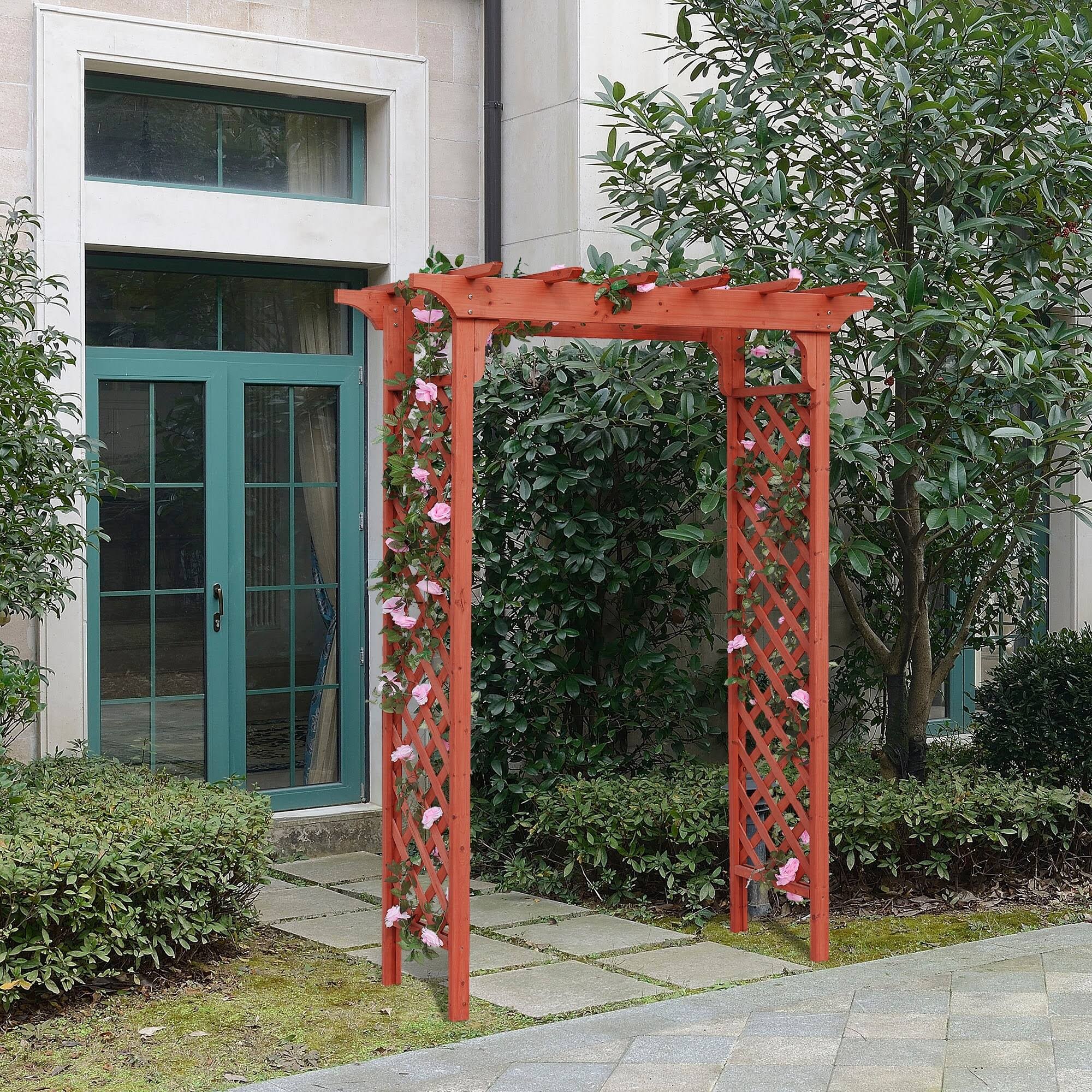 Convenience Concepts Deluxe Red Cedar Garden Arbor