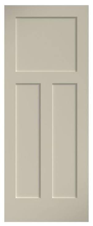 EightDoors 80 inch x 28 inch x 1-3/8 inch 5-Panel Shaker White Primed Solid Wood Core Interior Slab Door
