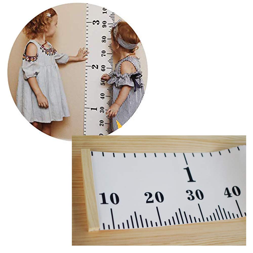 Growth Charts for Kids,Accurate Baby Height Growth Chart Ruler,Removable Canvas Wall Hanging Measurement Chart for Home Decoration Pack of 2