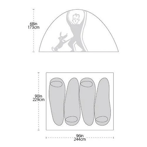 Big Agnes Big House 4 Deluxe Tent Green 4 Person