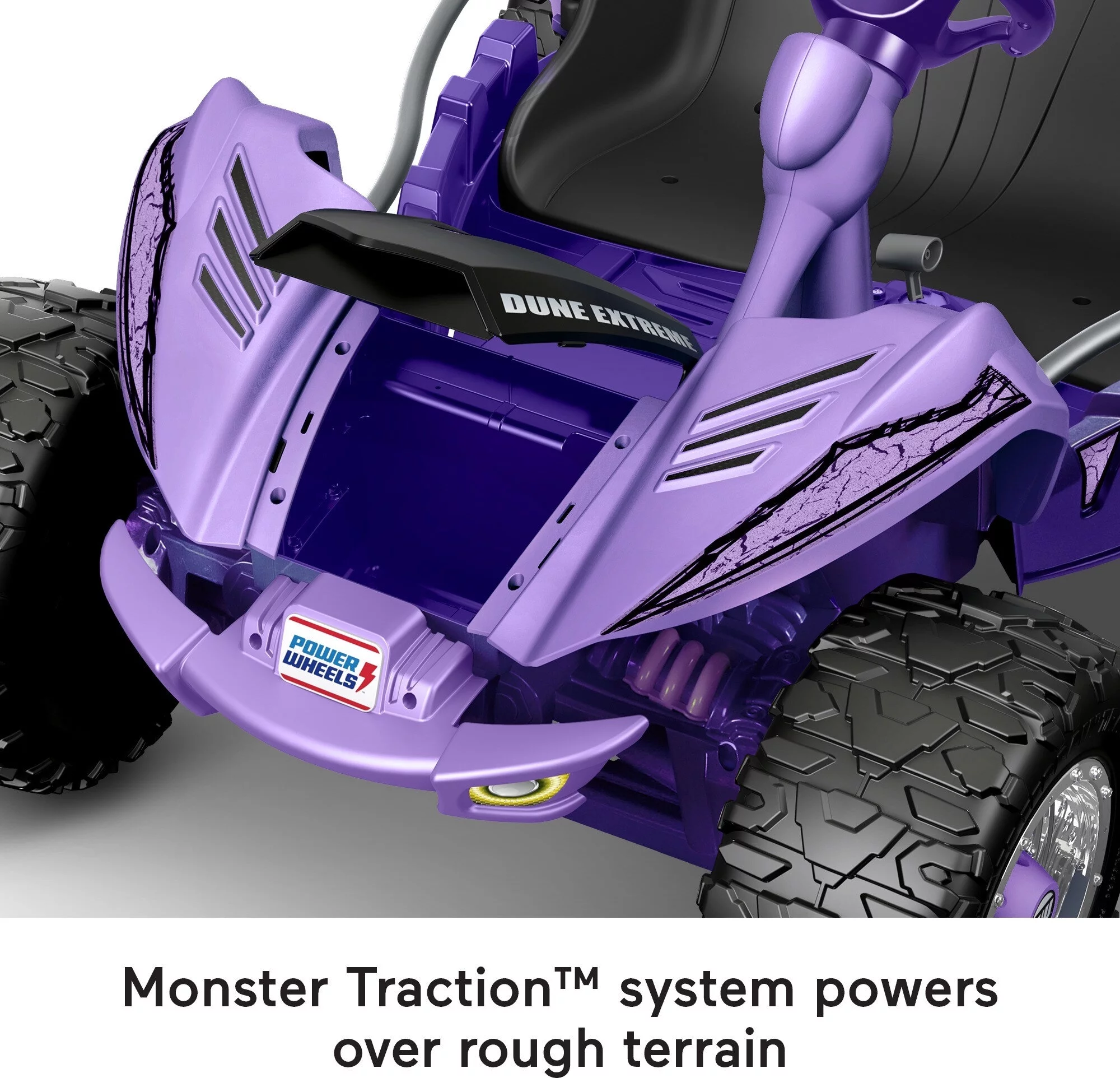 12V Power Wheels Dune Racer Extreme Battery-Powered Ride-on, Purple, for a Child Ages 3-7