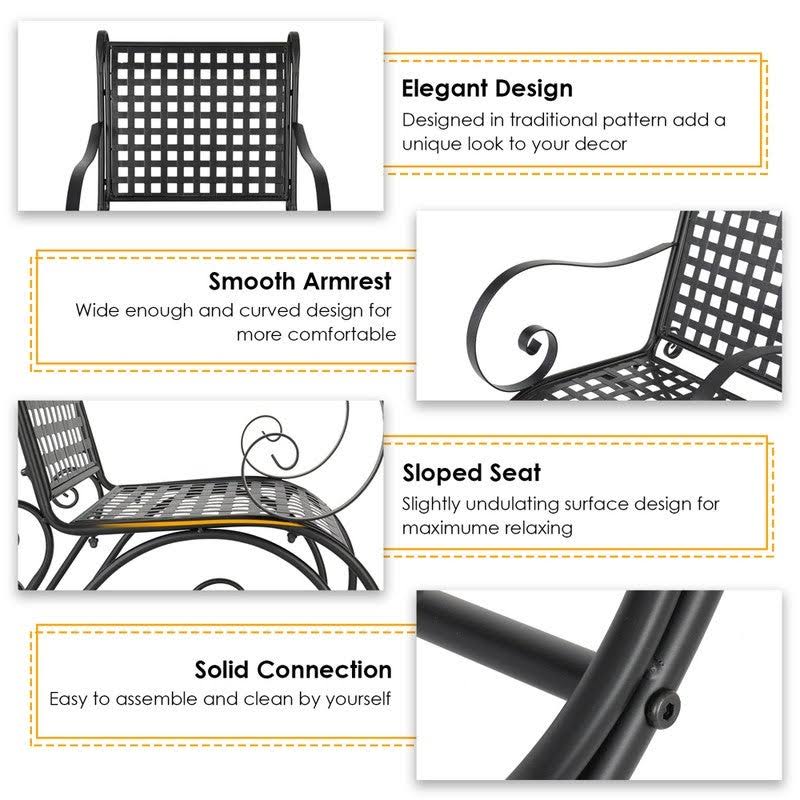 Patio Classic Iron Rocking Chair - Size E