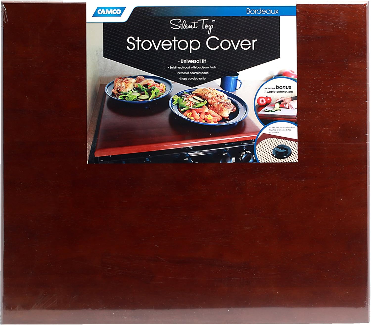 Camco Bamboo 43571 Stove Cover Silent Top Pack of 2