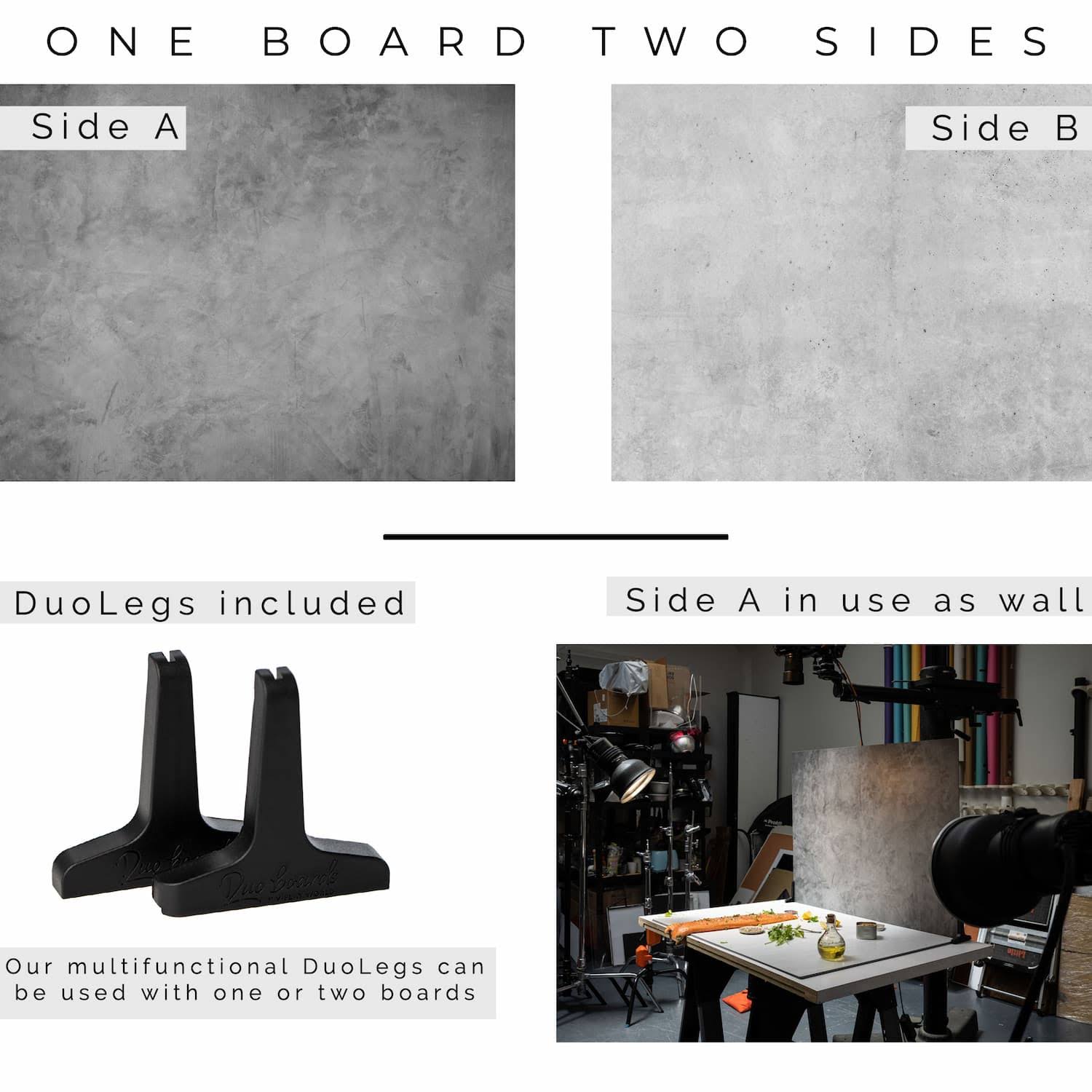 V-FLAT World Duo Board - 30x40x22 Surface Board, Iced Concrete/Midnight Cement
