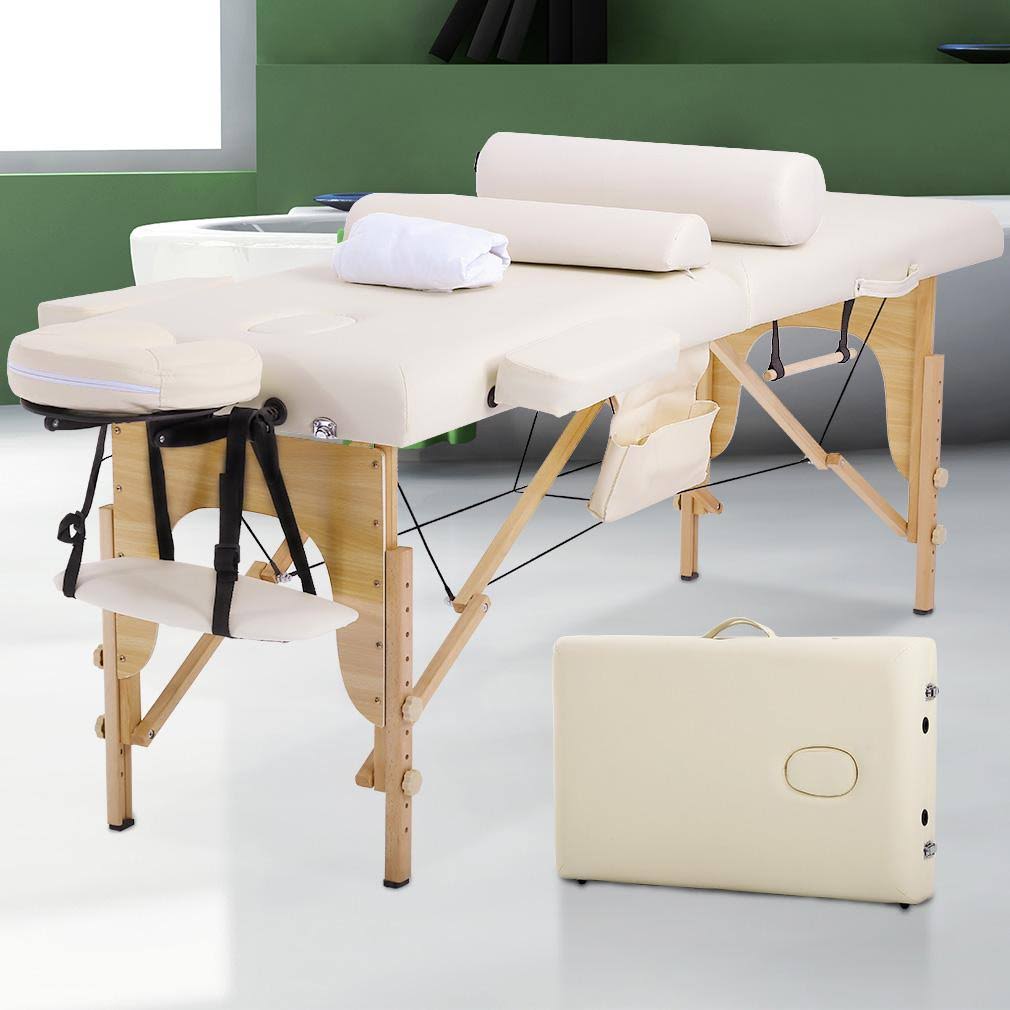 Massage Table Massage Bed Spa Bed 73 inch Long Height Adjustable W/Sheet Cradle Bolster Portable 2 Folding Massage Salon Table H