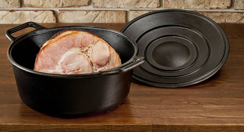 Lodge Pro-Logic Seasoned Cast Iron Dutch Oven - 7 Quart Cast Iron Camping