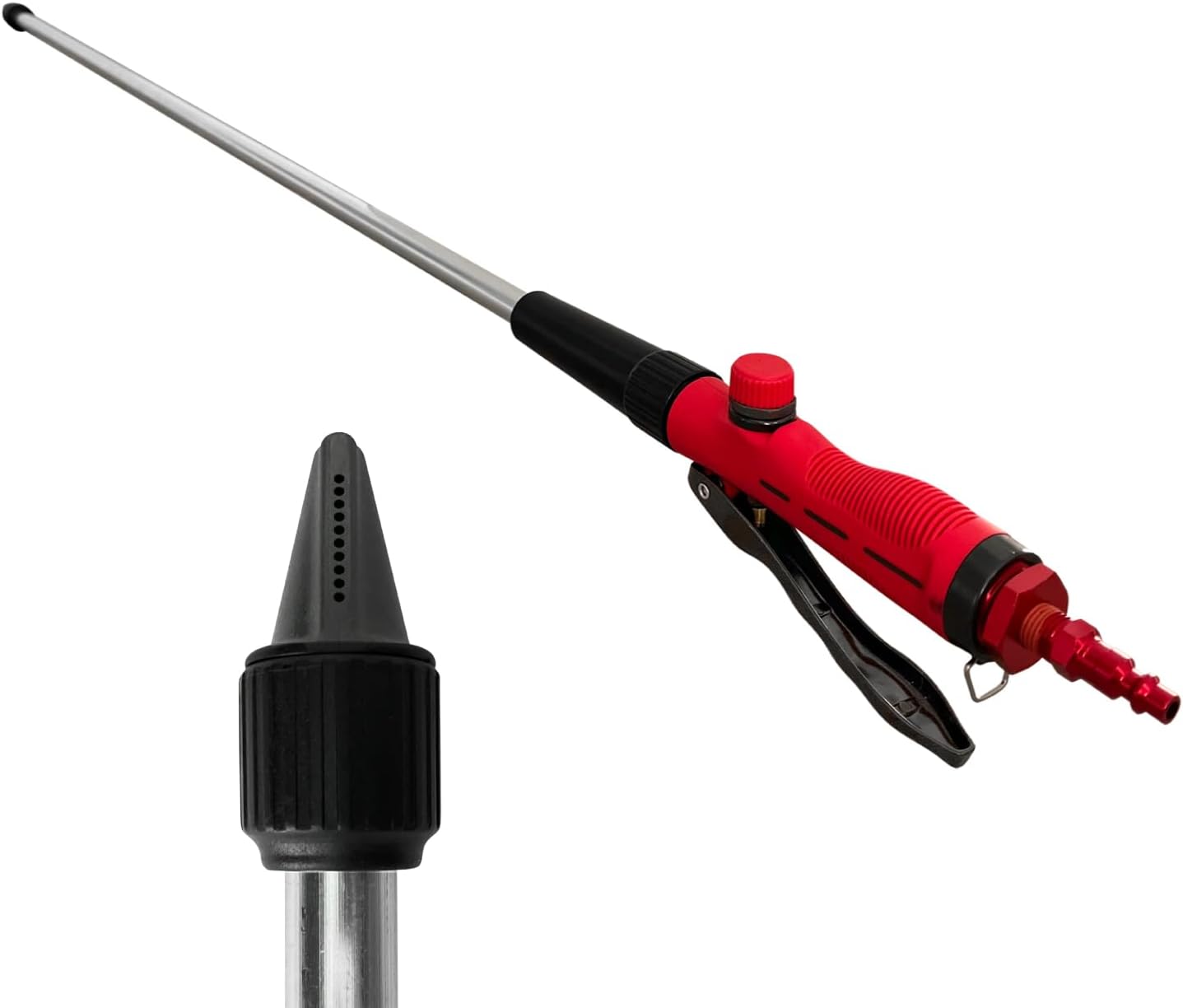 Milton Water & Air Industrial Power Wand, Dual Cleaning Power, 125 PSI & 2.8 GPM, Small & Large Heavy Equipment, Ergonomic Handle Grip, High Efficiency and Safety, Aluminum Tubing & Metal Handle