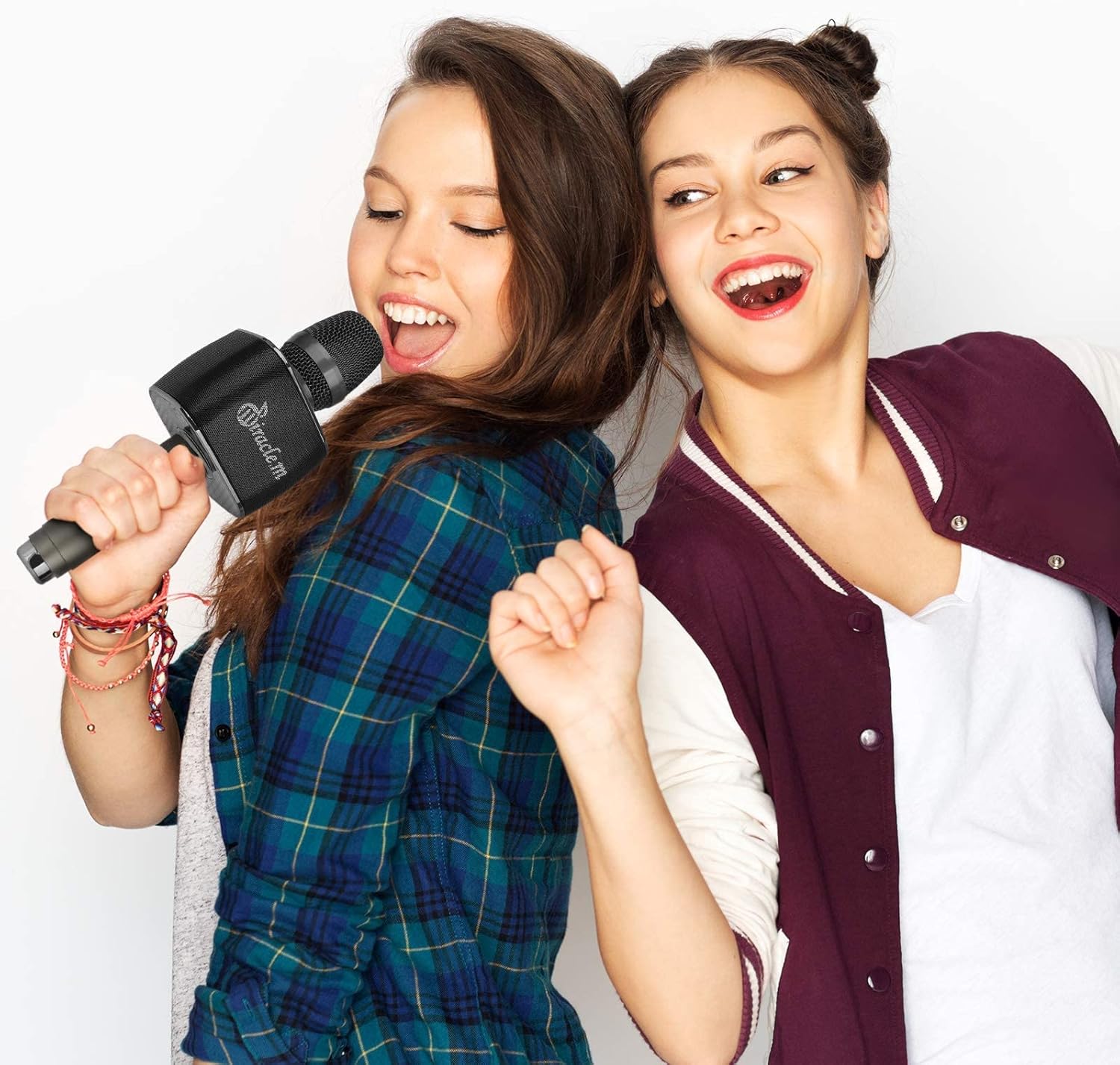 M75 - Bluetooth Karaoke Microphone - Bluetooth Microphone Wireless - Wireless Microphone Karaoke - Microphone for Kids and Adults - Carpool car Karaoke Microphone with Speaker - Karaoke mic