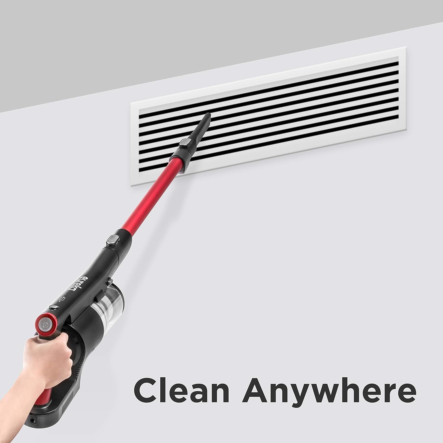 EUREKA Cordless Vacuum Cleaner, Hight Efficiency for All Carpet and Hardwood Floor LED Headlights, Convenient Stick and Handheld Vac, Basic Red