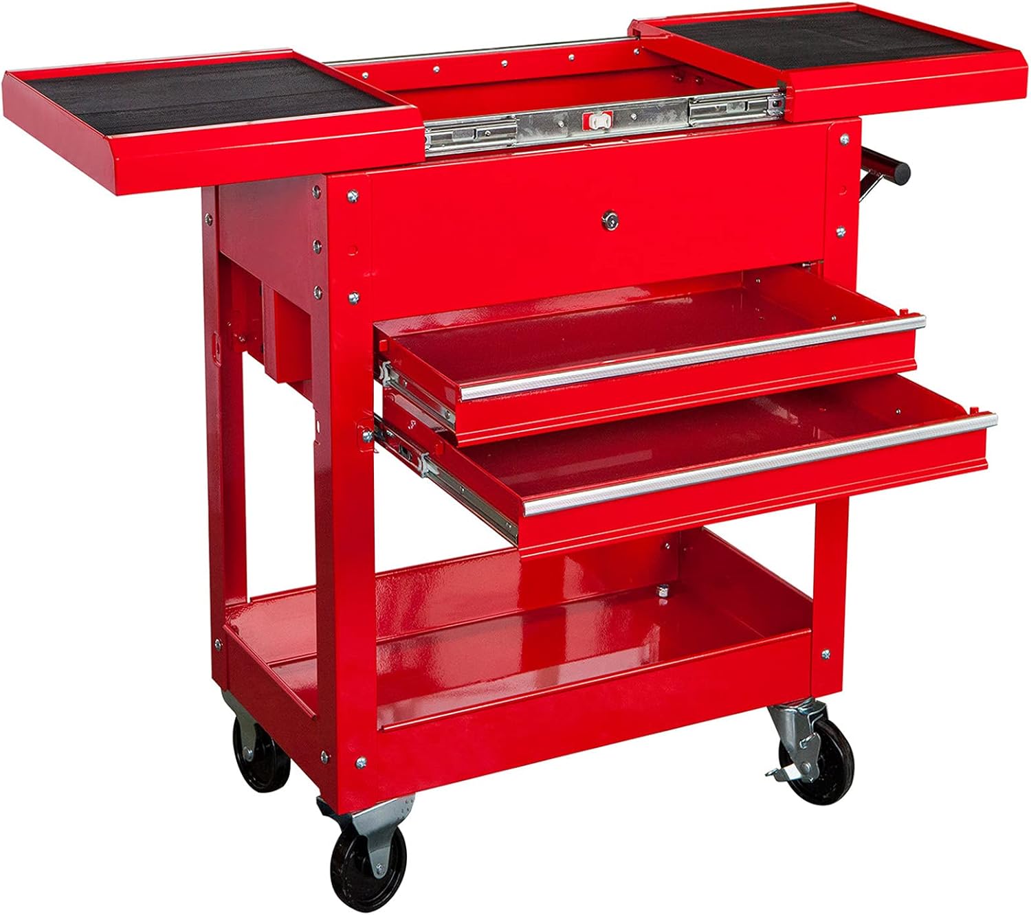 BIG RED 400 LBs Capacity 3 Shelf Steel Service Utility Cart, APTC302R
