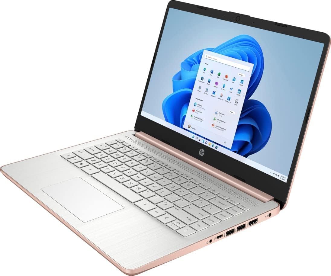 HP 14" Chromebook for Student and Business, HD Thin and Light Chromebook Laptop, Intel Celeron N4120, 8GB RAM, 192GB Storage (64GB eMMC+5ave 128GB Flash Memory), HDMI, Wi-Fi, Chrome Os, Rose Gold