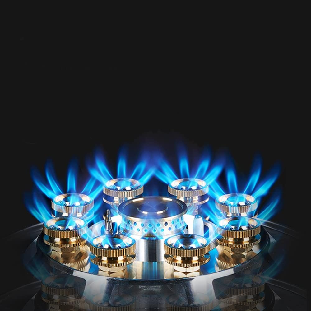Kitchen Gas Cooktop Stove 2 Burners Propane Stove Tempered Glass Built-In LPG/NG Gas Stove 730 * 410mm Natural Gas Cooker Gas Cooktop with Flame-out Protection for Apartmen Kitchen 110V