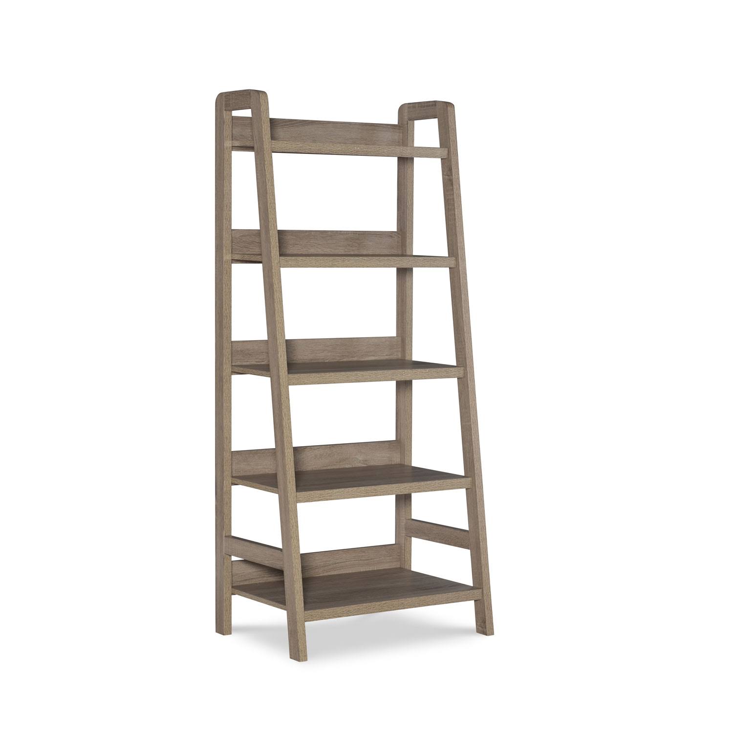 Brighton Hill Millie Ladder Bookcase in Grey Storage, Transitional | Bellacor