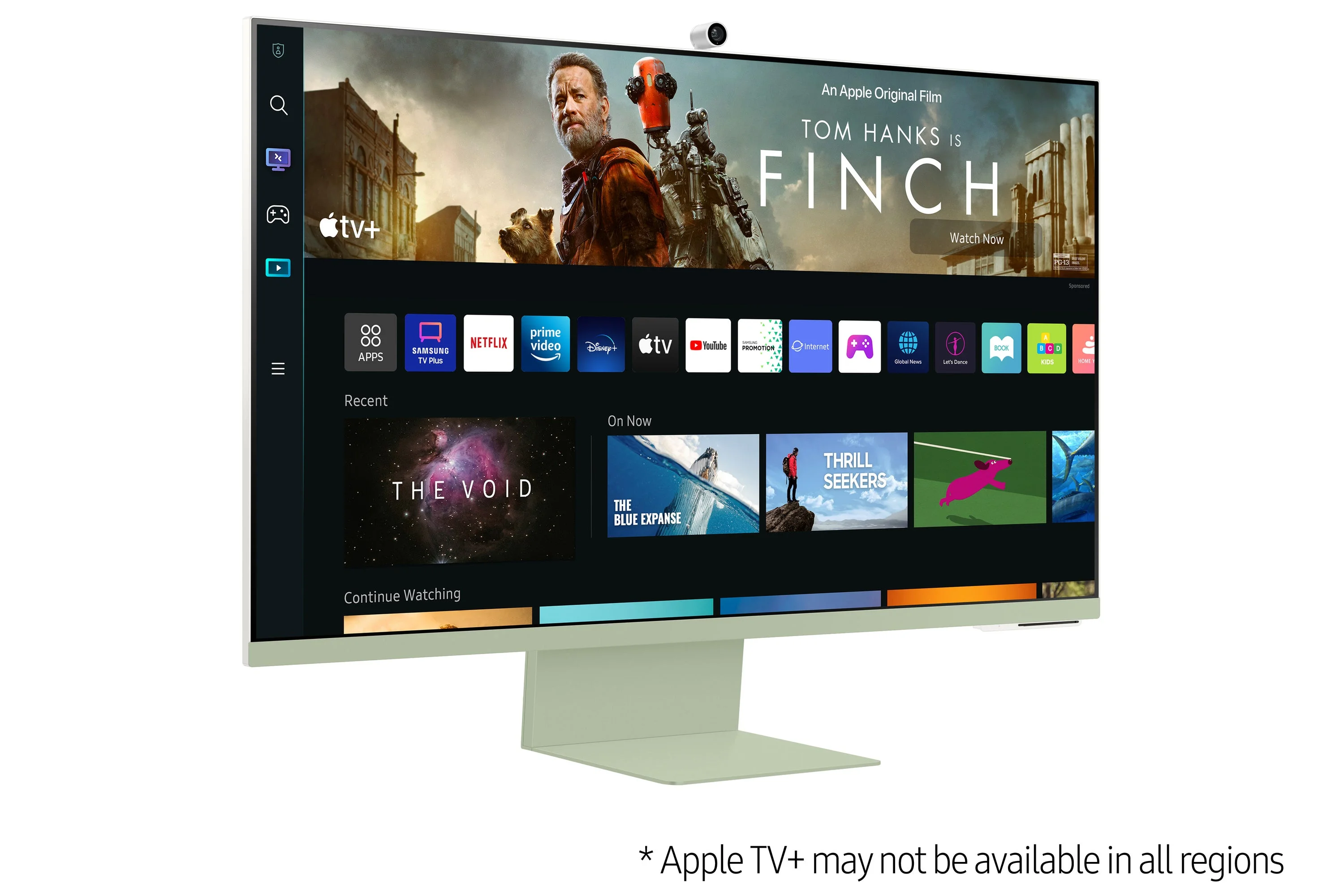 SAMSUNG 32" Class M80B 4K UHD Smart Monitor with Streaming TV and SlimFit Camera Included - Spring Green