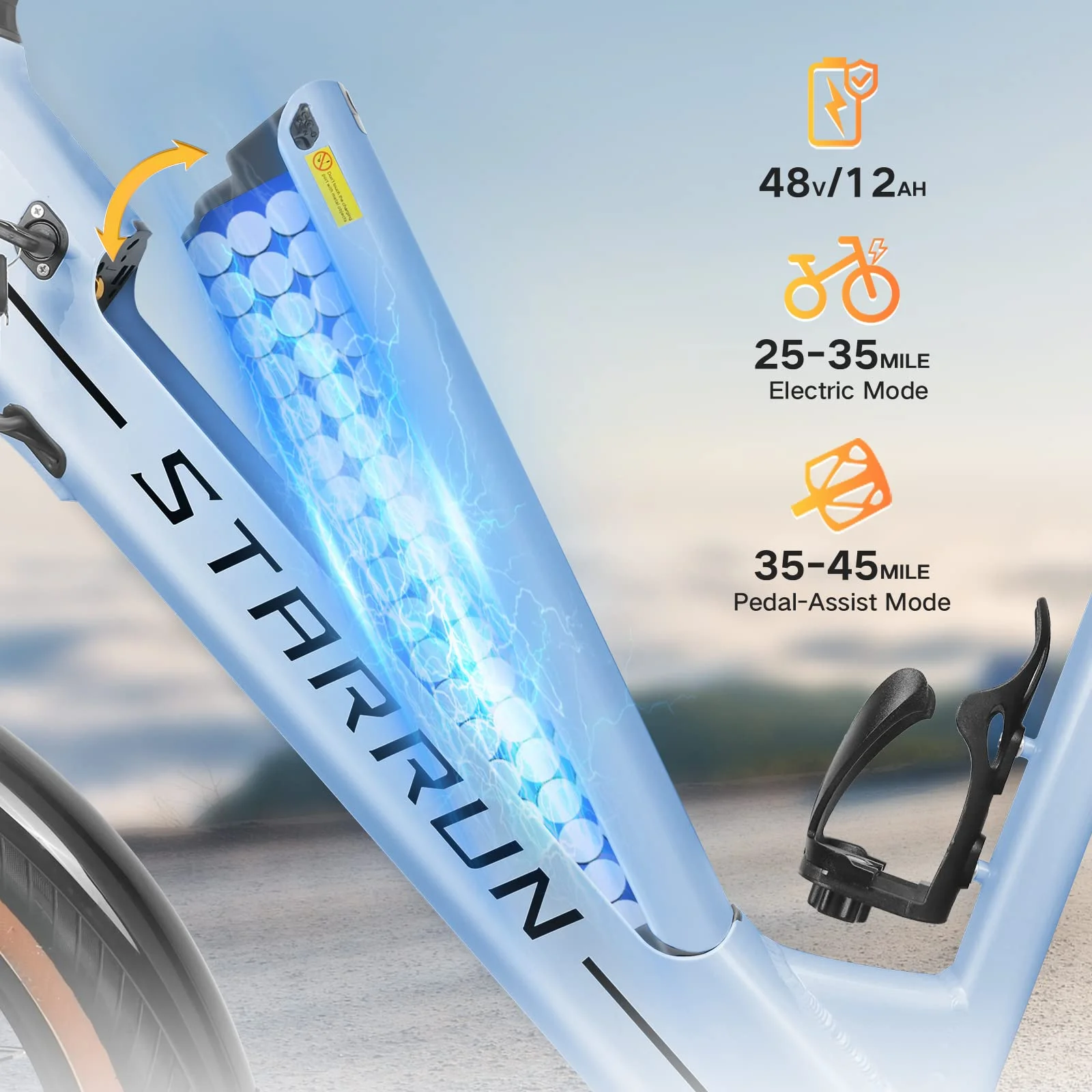 Electric Bikes for Adults,500W E Bike, 48V 12Ah 7 Speed 26''X2.4 Tire Electric Bicycles for Adult