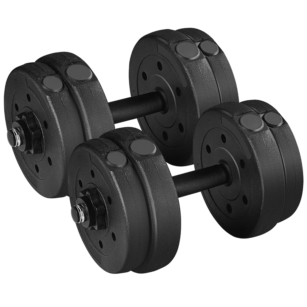 Yaheetech 66LB Adjustable Dumbbell Weight Set Home Training Dumbbell Pair Lifting Black