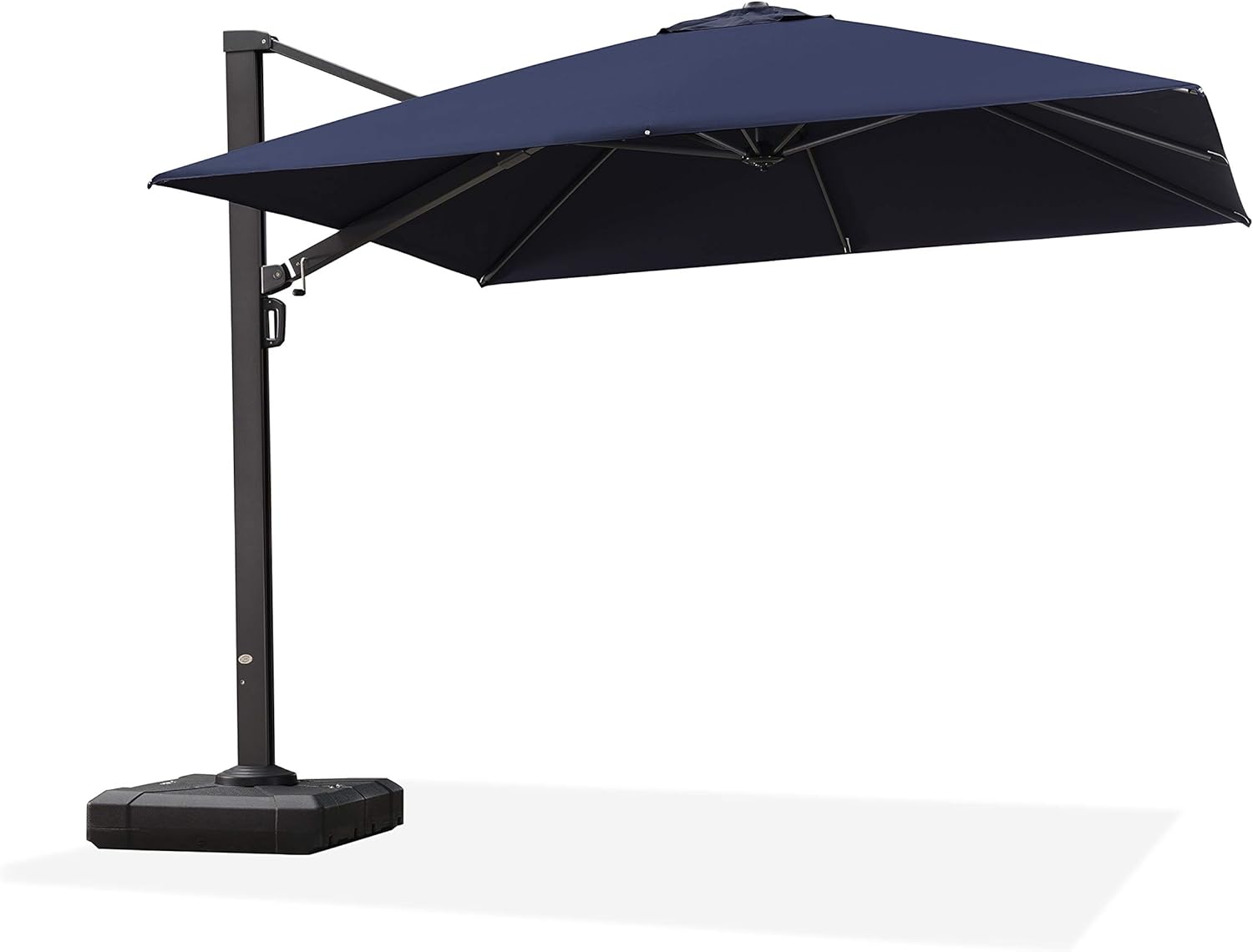 PURPLE LEAF 11 FT Square Patio Umbrella Large Outdoor Aluminum Umbrella Offset Umbrella with 360-degree Rotation Cantilever Umbrella for Garden Deck Backyard Pool, Beige