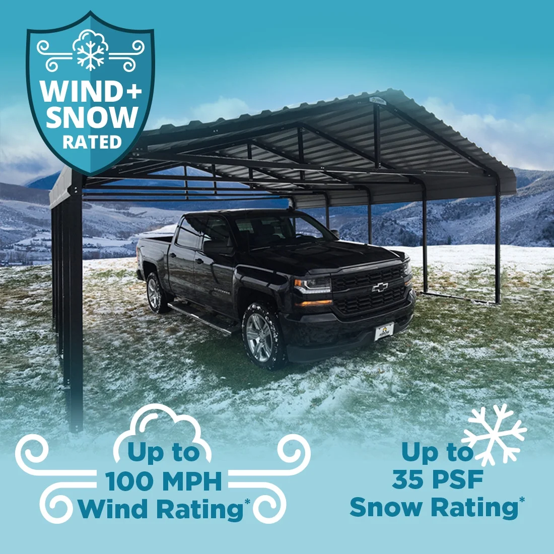 Arrow Carport, 20 ft. x 29 ft. x 9 ft. Charcoal