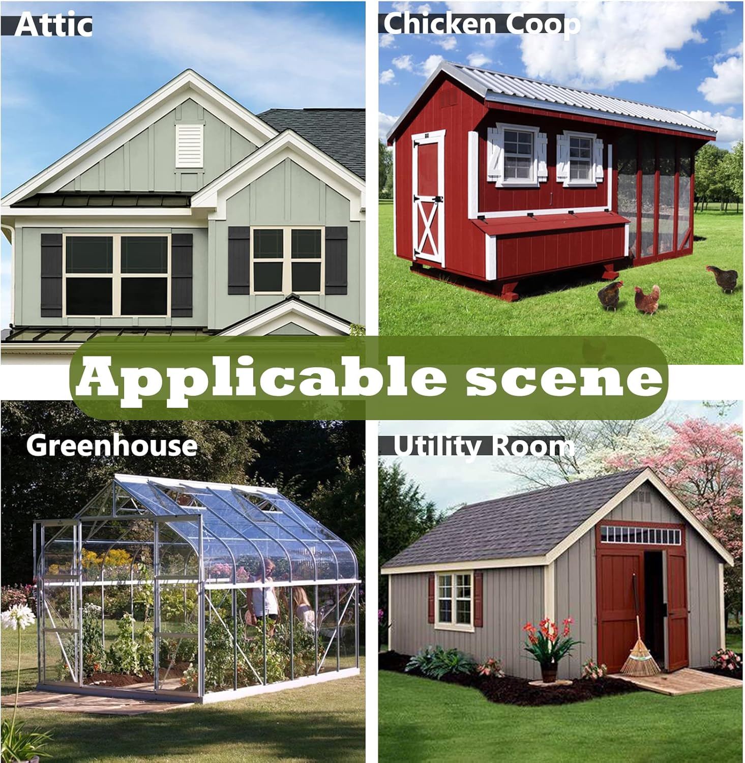 Solar Panel Powered Fan, ventilator IP65 Waterproof 100W 12V Solar Exhaust Fan for Dog Chicken House Greenhouse Rv Roof Quietly Cools and Ventilates