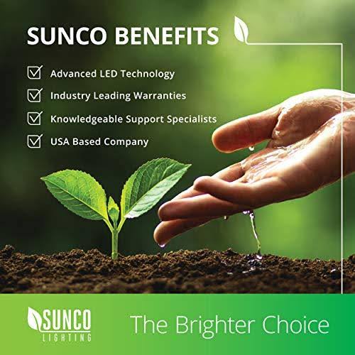 Sunco Lighting 10 Pack Flat Shop Light Utility Clear LED Fixture 40W 5000K, Daylight