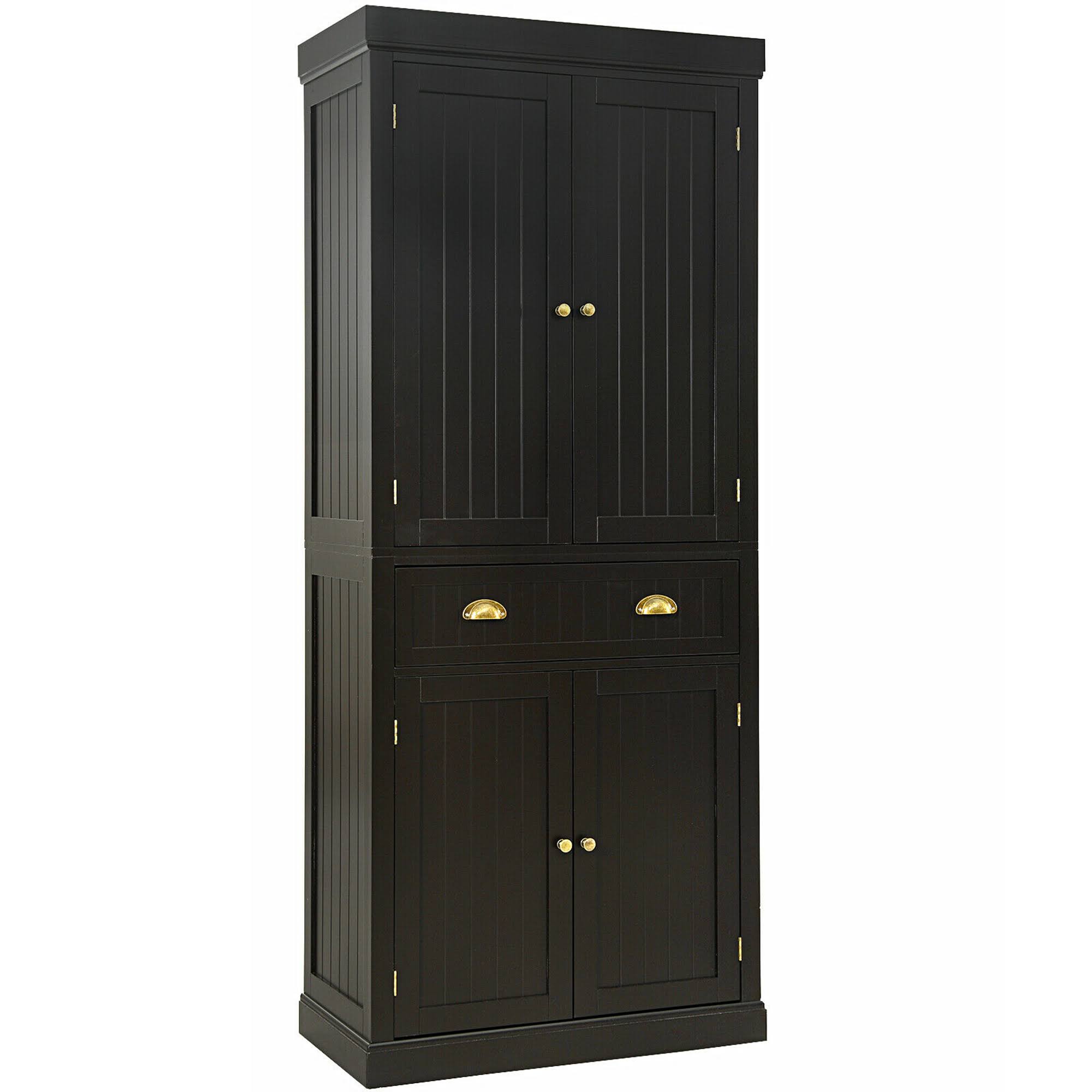 Gymax Kitchen Cabinet Pantry Cupboard Freestanding w/Shelves Espresso