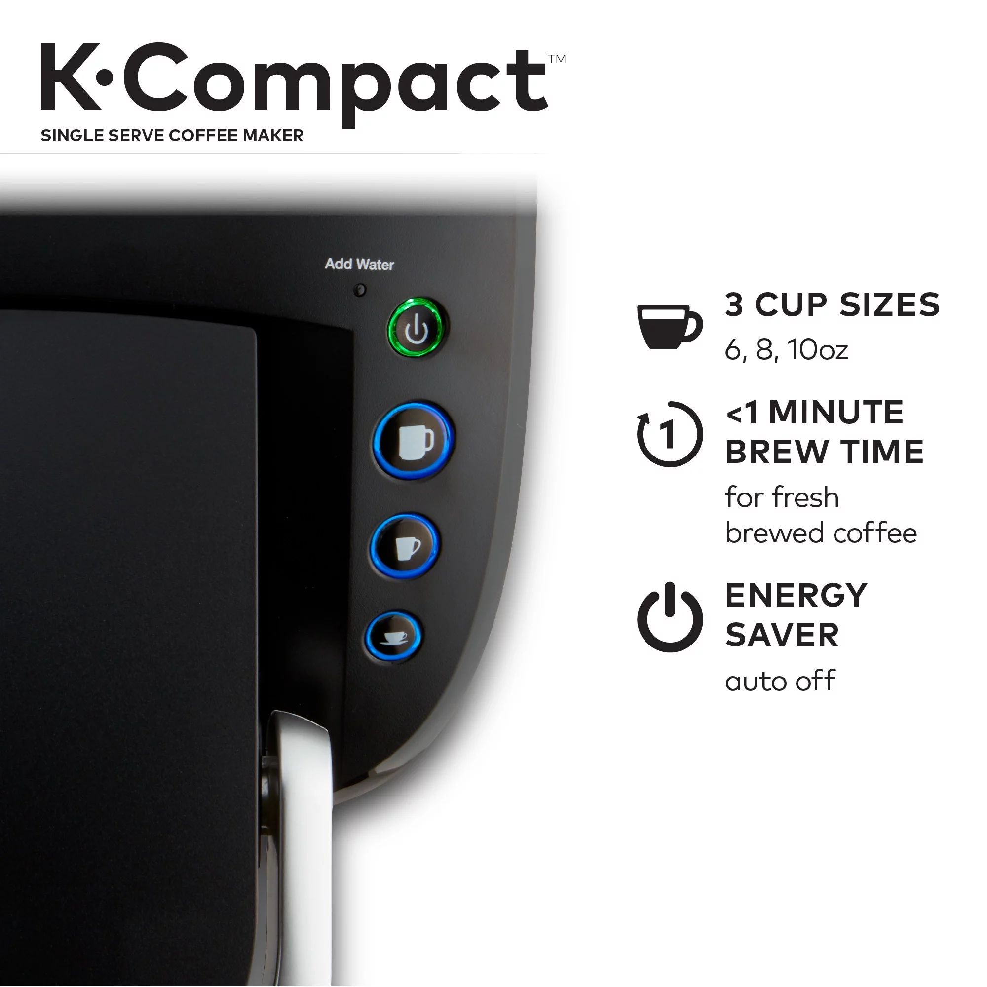 Keurig K-Compact Single-Serve K-Cup Pod Coffee Maker, Turquoise