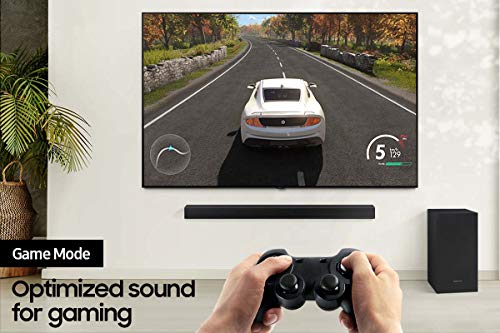 Samsung Q60AA QLED Q60 Series 4K Smart TV Titan Gray with a Samsung Soundbar (2021)