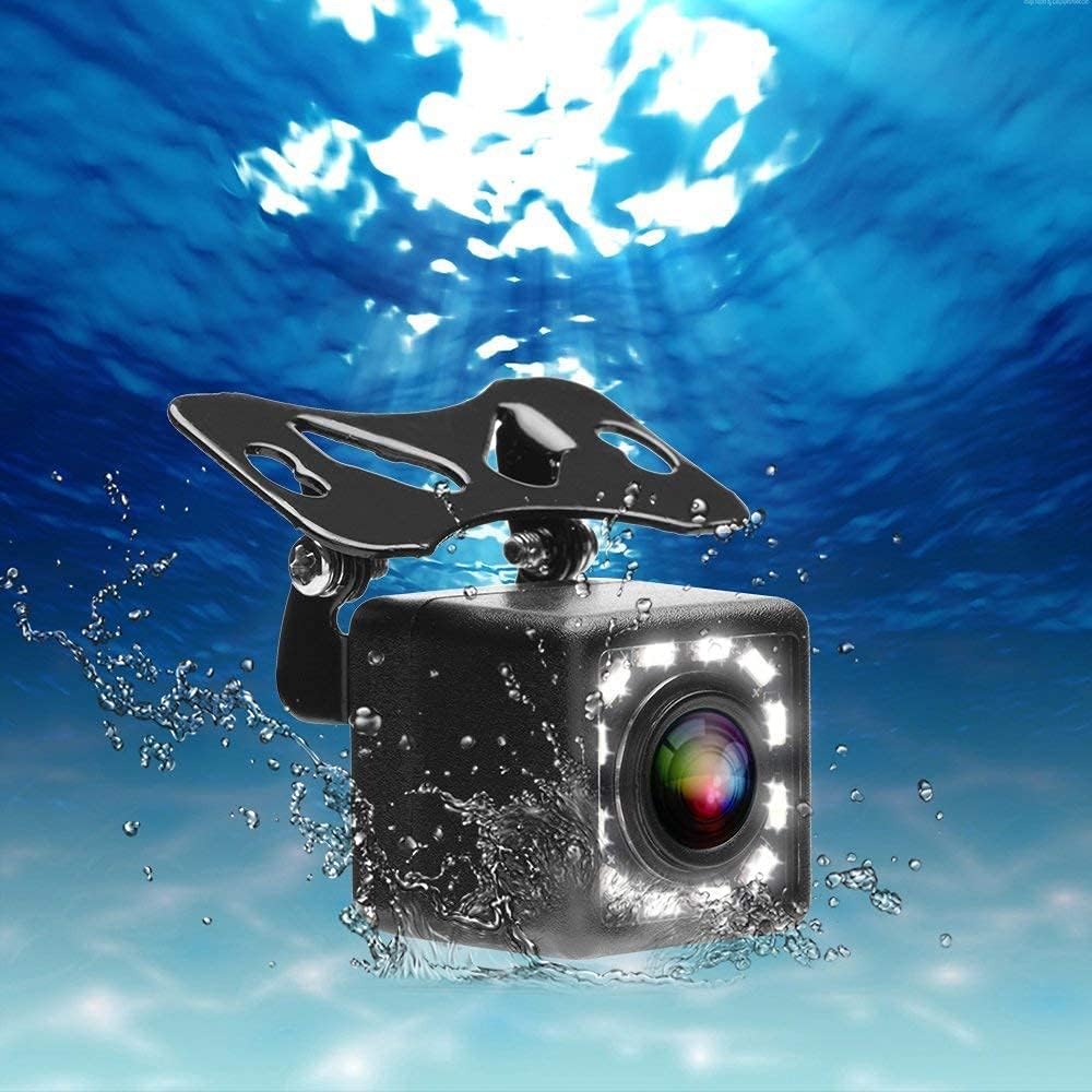 Backup Camera 4.3 Inch HD 720P Car Backup Camera for Cars,Trucks,Pickups,Suvs Easy Installation Waterproof Night Vision 12 LED Rear Backup Camera One Power System Reverse/Continuous Use Grid Lines