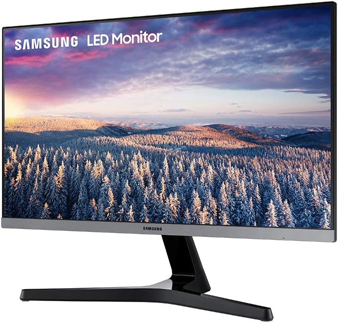 SAMSUNG 24" FHD Monitor with Bezel-LESS Design - LS24R350FHNXZA, Dark Blue Gray