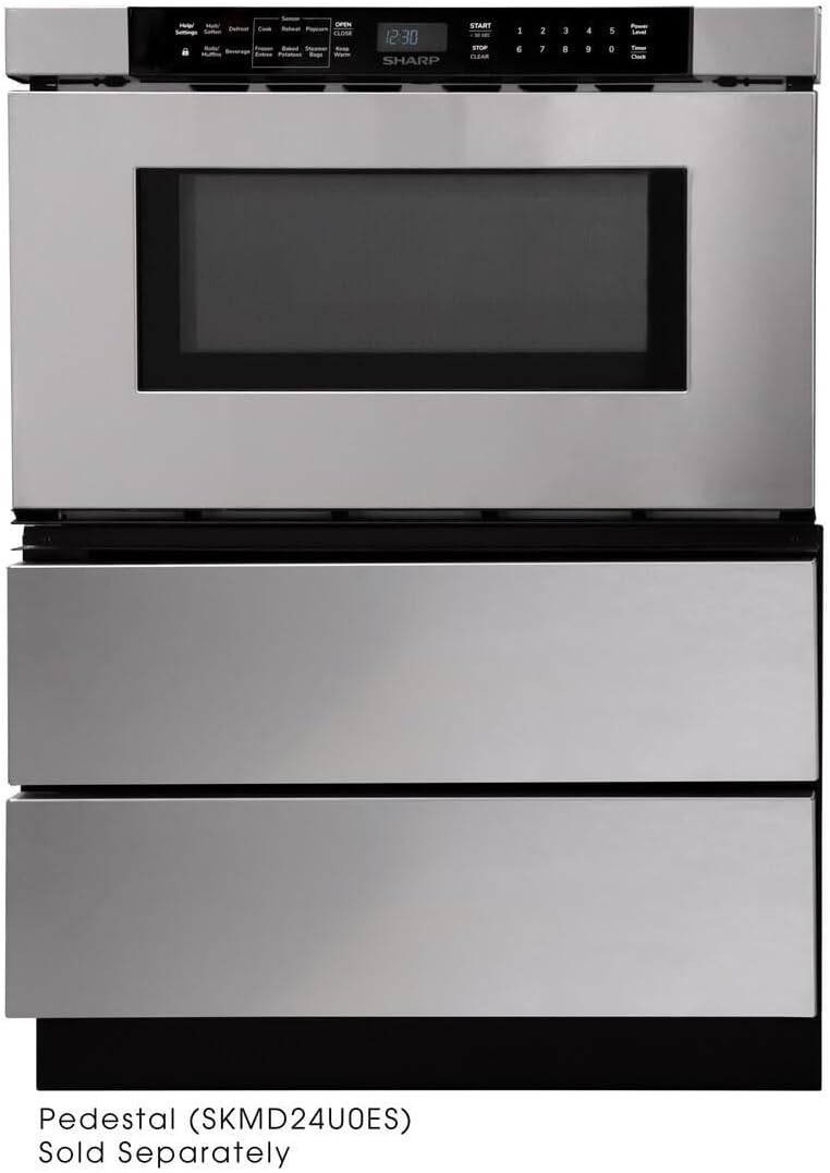 SHARP SMD2440JS 24 in. 1.2 cu. ft. Built-In Stainless Steel Microwave Drawer Oven